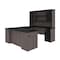 Bestar Norma U-Shaped Desk with Hutch, Black & Bark Gray 181852-000018 - alternate 1